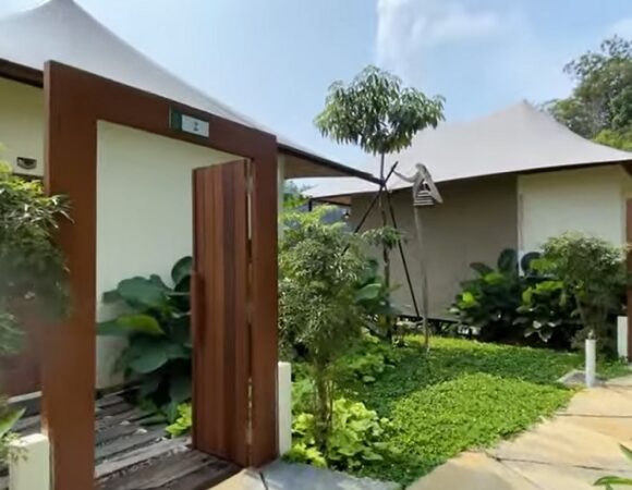 Pakarangan Glamping Bogor di Sawah Terasering